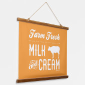 FRISCHE MILCH WANDTEPPICH MIT HOLZRAHMEN (Gewinkelt)