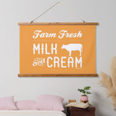 FRISCHE MILCH WANDTEPPICH MIT HOLZRAHMEN (Schlafzimmer)