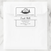 Frische Milchmarkierung Quadratischer Aufkleber (Tasche)