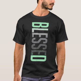 Frische Minze Grün Grau T-Shirt