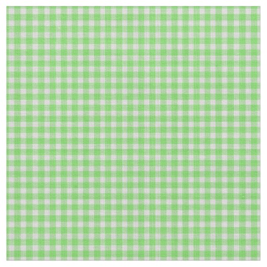 Frische Minzgrüne Gingham Karierte Karos Stoff (Nahaufnahme)