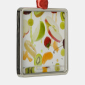 Frische Mischfrucht mit Apfel u. Orangensaft Ornament Aus Metall (Rechts)