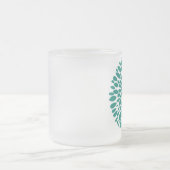 Frische moderne abstrakte Chrysantheme-Glas-Tasse Mattglastasse (Mittel)