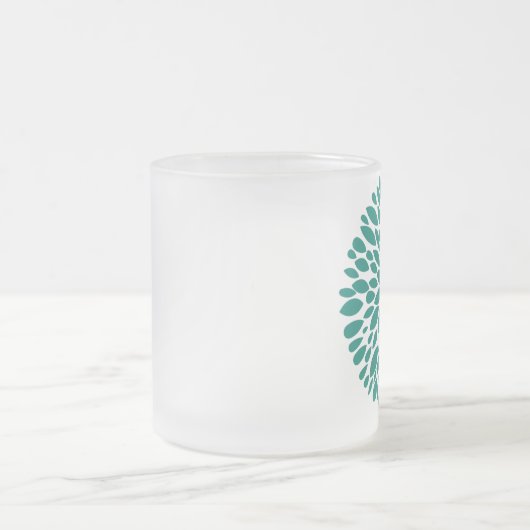 Frische moderne abstrakte Chrysantheme-Glas-Tasse Mattglastasse (Mittel)