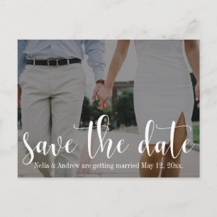 Frische, moderne Foto Typografie 30 Save the Date  Ankündigungspostkarte