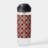Frische, moderne schottische Kariert Trinkflasche (Rückseite)