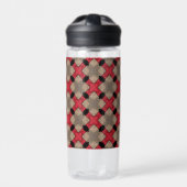 Frische, moderne schottische Kariert Trinkflasche (Vorderseite)