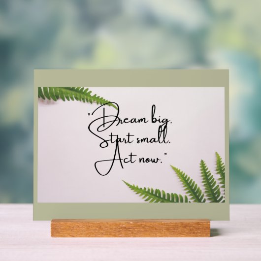 Frische Motivation Acrylschild (Neutral)