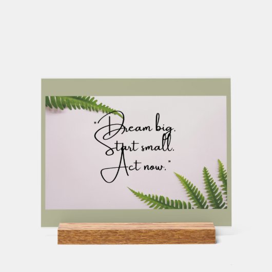 Frische Motivation Acrylschild (Vorderseite)