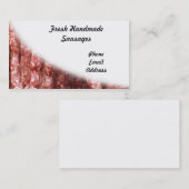 Frische natürliche Würste Visitenkarte (Vorne/Hinten)