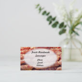 Frische natürliche Würste Visitenkarte (Stehend Vorderseite)