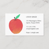 FRISCHE OBST: Äpfel illustriert Visitenkarte (Rückseite)