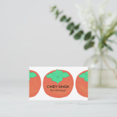 FRISCHE OBST: Persimmeln illustriert Visitenkarte (Stehend Vorderseite)