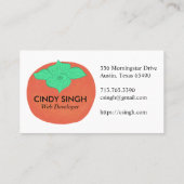 FRISCHE OBST: Persimmeln illustriert Visitenkarte (Rückseite)