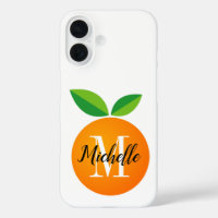 Frische orange Frucht kundenspezifische Monogramm 
