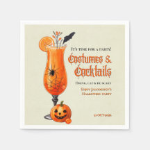 Frische Orange Kostüme & Cocktails Halloween-Party