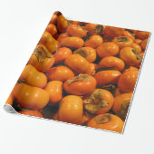 Frische orange Persimone-Früchte Geschenkpapier (Ungerollt)