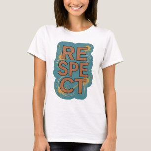 Frische Orange RESPEKT Slogan Design T-Shirt