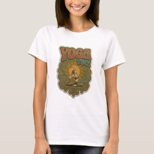 Frische Orange YOGA-ZEIT Textdesign T-Shirt