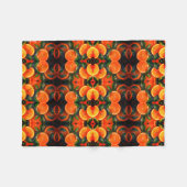 Frische Orangen und Blätterdecke Fleecedecke (Vorderseite (Horizontal))