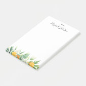 Frische Orangen und Blattfarbe Nachhinweise Post-it Klebezettel (angewinkelt)