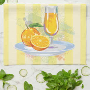 Frische Orangensaft-Küchentuch Geschirrtuch