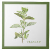 FRISCHE OREGANO 6x6 Keramik Tile (+text) Grün Fliese (Vorderseite)