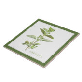 FRISCHE OREGANO 6x6 Keramik Tile (+text) Grün Fliese (Seite)