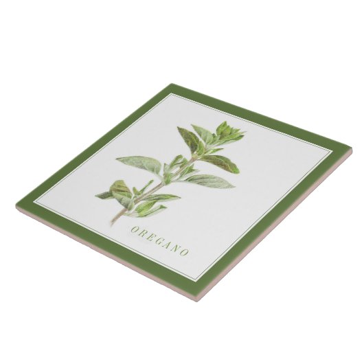FRISCHE OREGANO 6x6 Keramik Tile (+text) Grün Fliese (Seite)