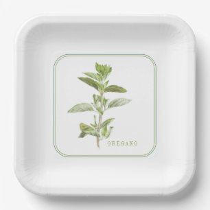 FRISCHE OREGANO 9" Square Paper Tellers Pappteller