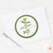 FRISCHE OREGANO Große runde Sticker (+Text) Grün (Umschlag)