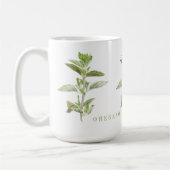 FRISCHE OREGANO Große weiße Tasse (Links)