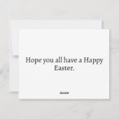 Frische Ostereier Feiertagskarte (Rückseite)