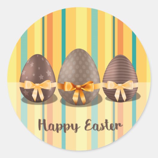 Frische Ostern, Choco Ostereier Runder Aufkleber (Vorderseite)