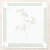 FRISCHE PARSLEY Glas Getränkekappe (-text) Grün Glasuntersetzer (Rückseite)