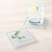 FRISCHE PARSLEY Glasgetränke - Coaster Glasuntersetzer (Schrägansicht)