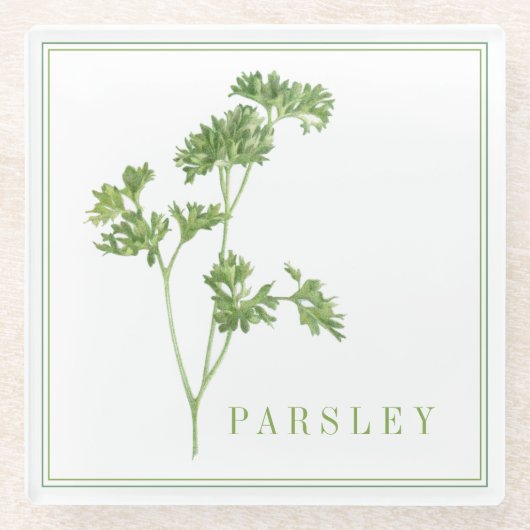 FRISCHE PARSLEY Glasgetränke - Coaster Glasuntersetzer (Vorderseite)