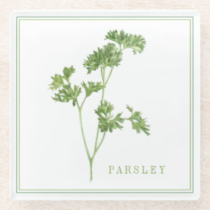 FRISCHE PARSLEY-Glasgetränkekappe (+Text) Glasuntersetzer