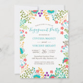 Frische Pasta floraler Garten Engagement Party Einladung (Vorderseite)