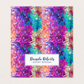 Frische Pasta machen Glitzer Visitenkarten (Außenseite Aufgefaltet)