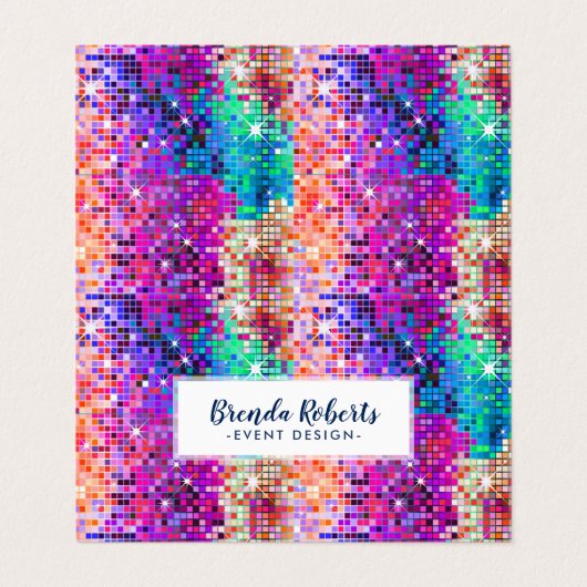 Frische Pasta machen Glitzer Visitenkarten (Außenseite Aufgefaltet)