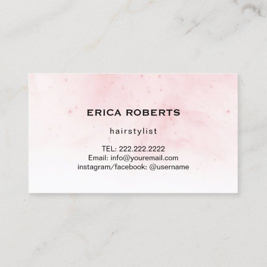 Frische Pasta machen Visitenkarte (Rückseite)