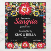 Frische Pasta machen Weinetikett (Einzelnes Label)