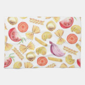 Frische Pasta und Tomatos Mix Geschirrtuch (Horizontal)