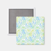 Frische Pastell-Blumenmuster Magnet (Vorderseite/Rückseite)