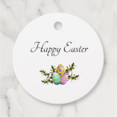 Frische Pastell dekorierte Ostereier Geschenkanhänger (Vorderseite)