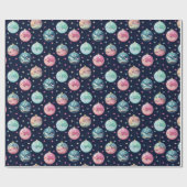 Frische Pastell Disco Ball Geschenkpapier (Flach)