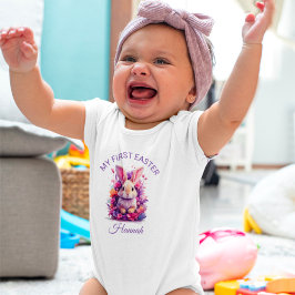 Frische Pastelle Ostern Bunny & Watercolor Florenz Baby Strampler
