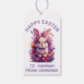Frische Pastelle Ostern Bunny & Watercolor Florenz Geschenkanhänger (Vorderseite)