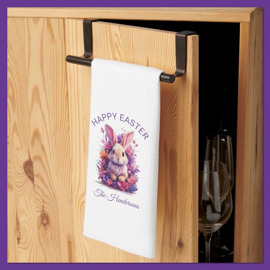 Frische Pastelle Ostern Bunny & Watercolor Florenz Geschirrtuch